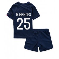 Dres Paris Saint-Germain Nuno Mendes #25 Domaci za djecu 2022-23 Kratak Rukav (+ kratke hlače)